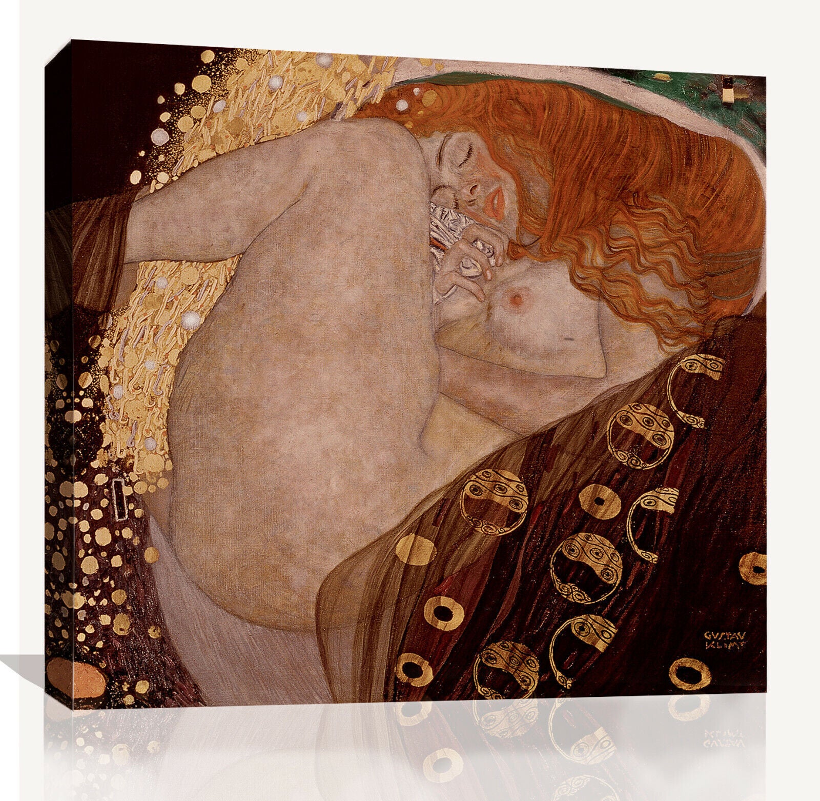 Gustav Klimt Danae Woman Painting Canvas Wall Art Picture Print