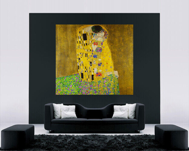 Gustav Klimt The Kiss Canvas Wall Art Picture Print Oil Painting