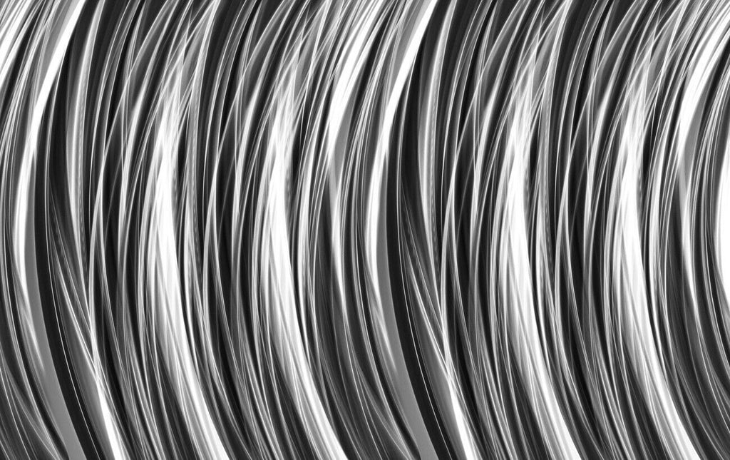 Black white grey Stripes Modern Abstract Canvas Wall Art Picture Print
