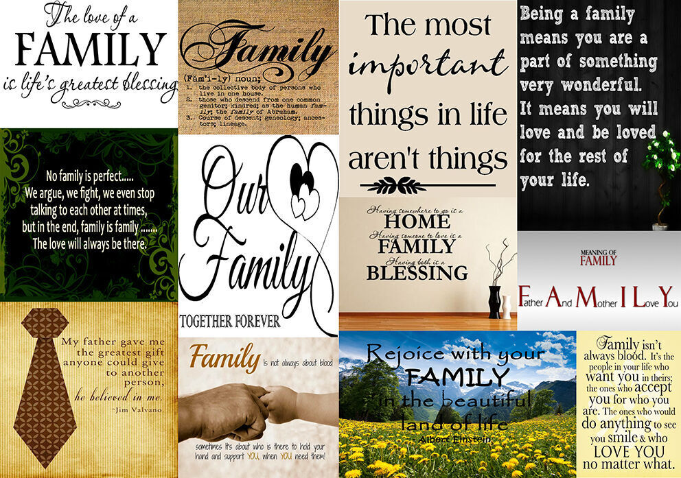 Family Quotes Canvas Wall Art  Picture 100% cotton - A1, A2, A0  ALL SIZES