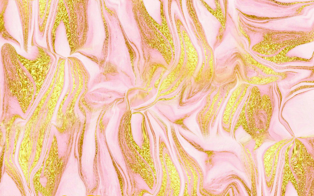 Modern Gold and Pink Spiral Swirl Abstract Canvas Wall Art Print