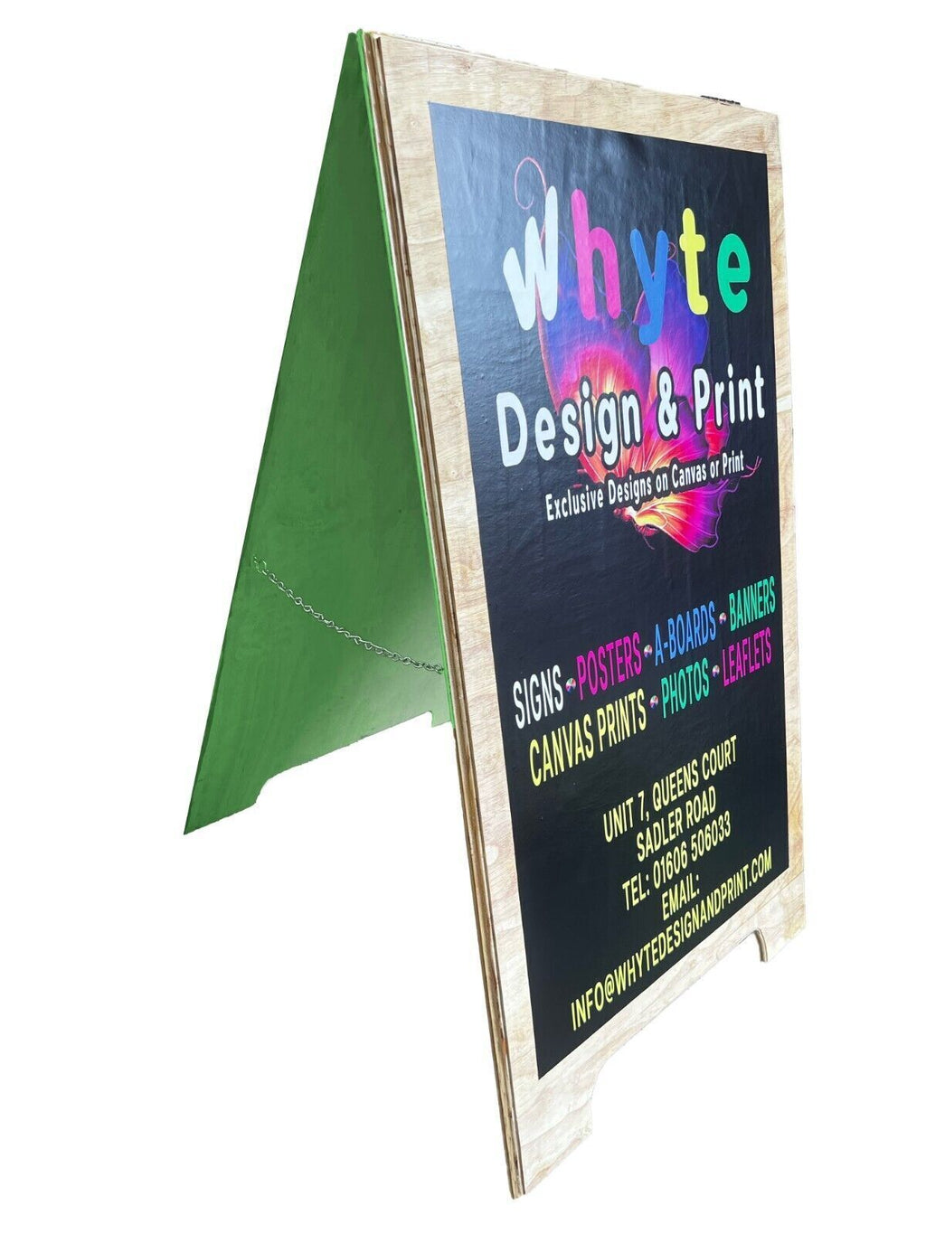 Wooden Wood A-Board Pavement Shop Sign Designed and Printed - Varnished/treated