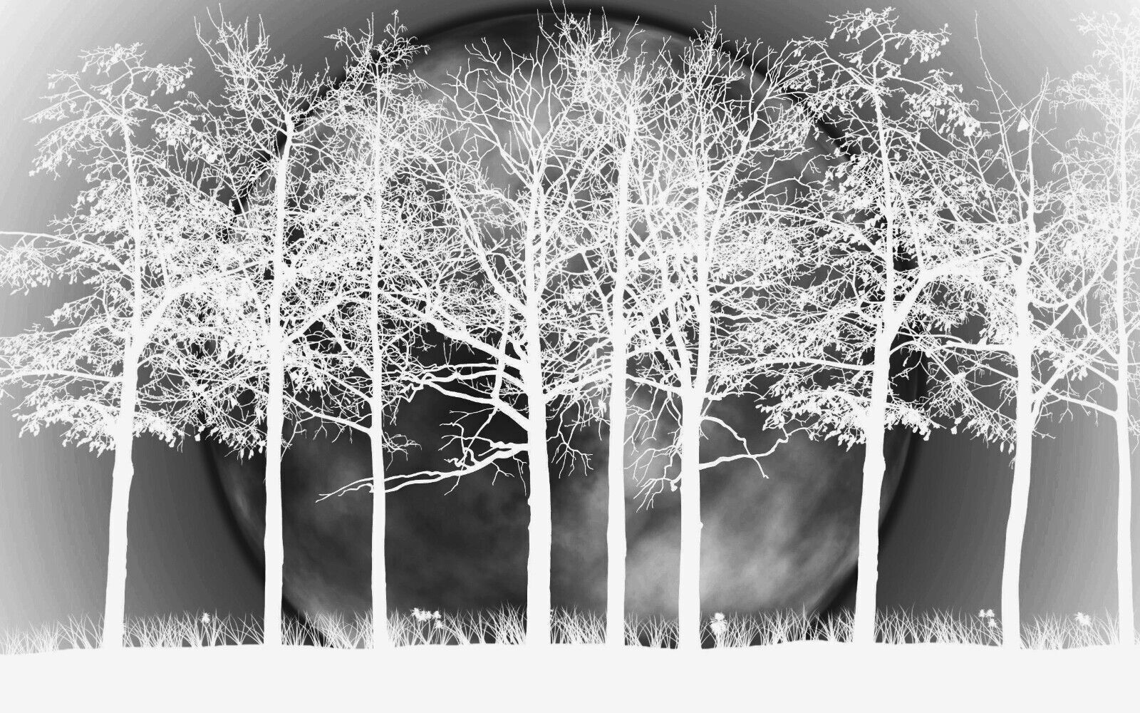 White Grey Modern Landscape Cotton Canvas Wall Art Picture Print - All sizes