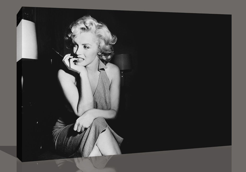 Black  & White Marilyn Monroe Canvas Wall Art Picture Print