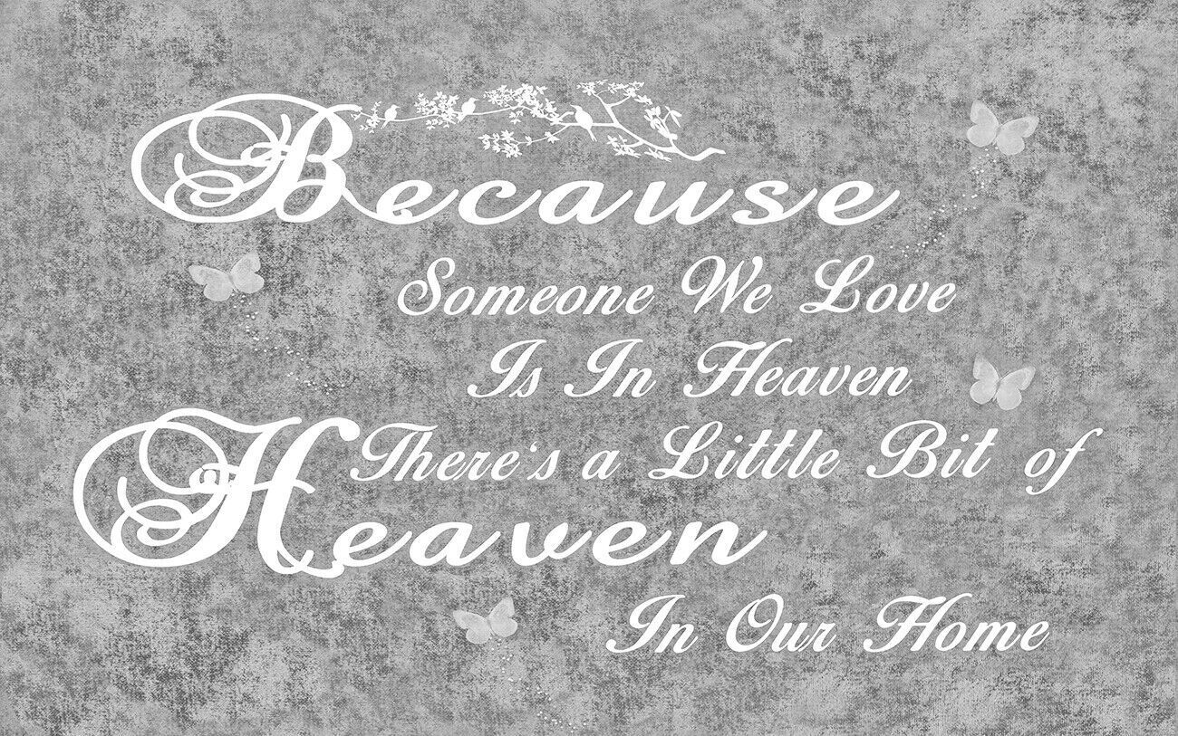 HEAVEN QUOTE - Life - Grey & White Canvas Wall Art Picture Print- ALL SIZES