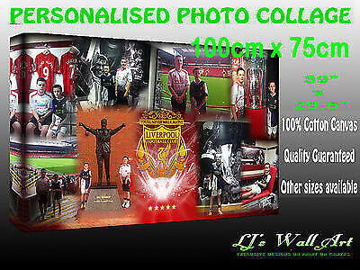 Your Personal Photos on a Collage/Montage - Cotton Canvas 40" x 29" 100cm x 75cm