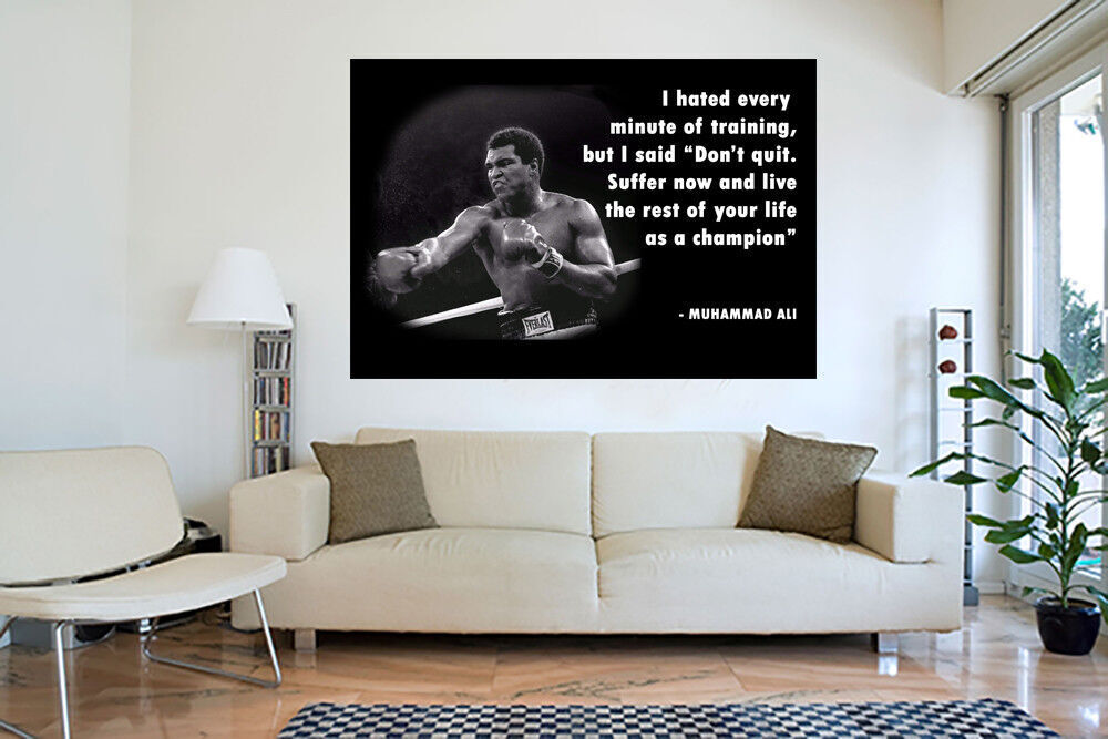 Muhammad Ali Quote Canvas Wall Art Picture - 100% cotton - A1, A2, A0 sizes