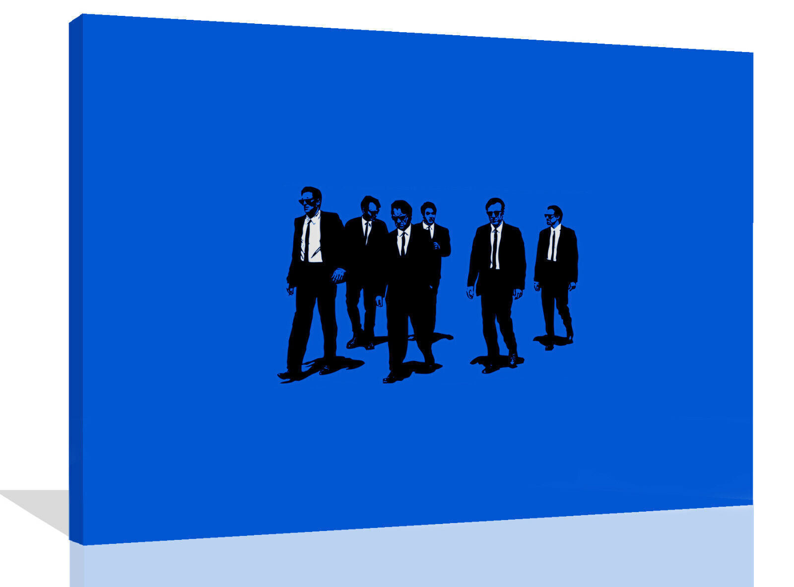 Abstract Resevoir Dogs Movie Canvas Wall Art Picture Print - Blue
