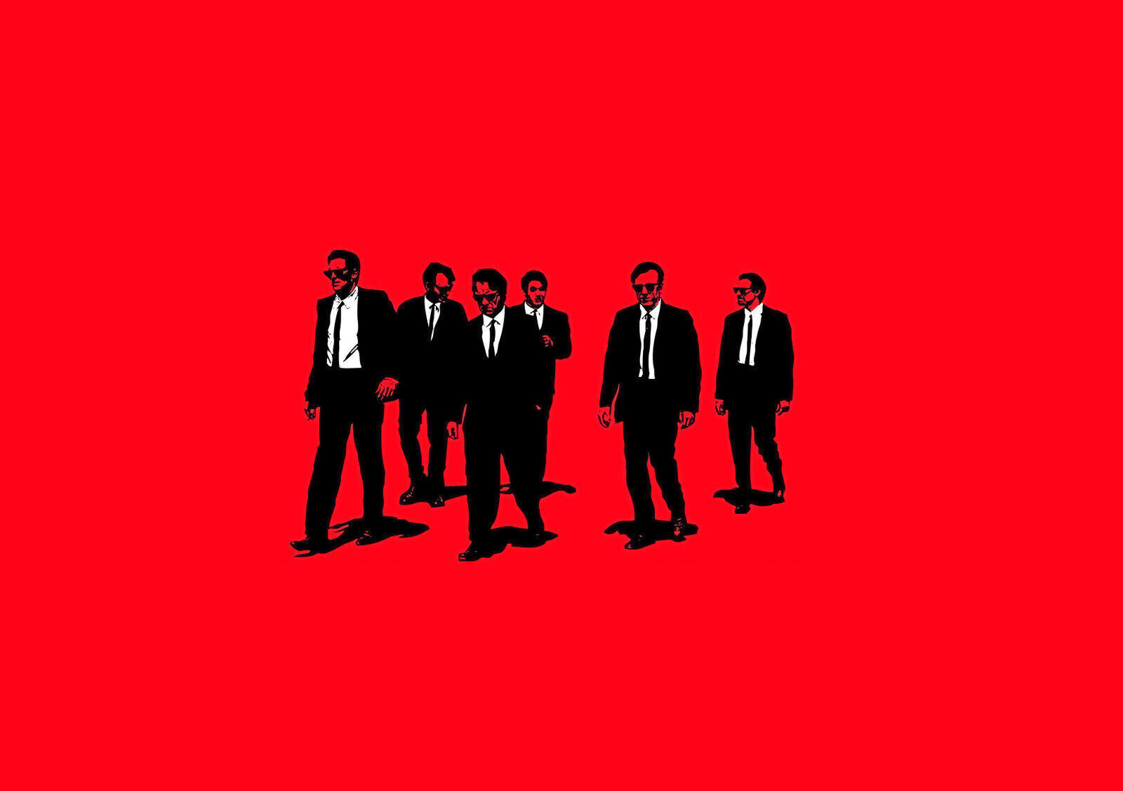 Abstract Resevoir Dogs Movie Canvas Wall Art Picture Print - Red