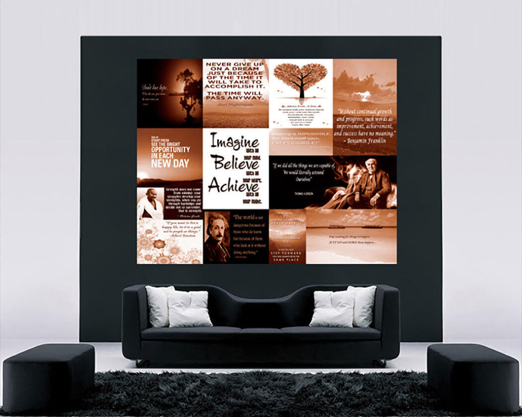 Motivation Quotes -  Brown Canvas Wall Art  Picture 100% cotton - All sizes