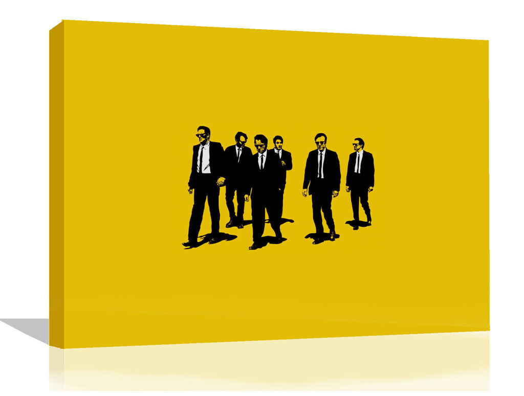 Abstract Resevoir Dogs Movie Canvas Wall Art Picture Print - Yellow