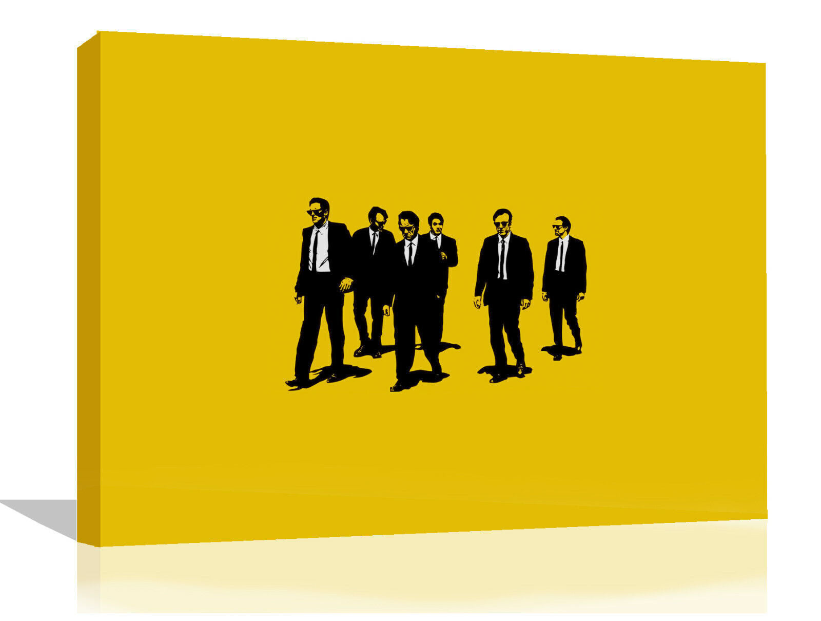 Abstract Resevoir Dogs Movie Canvas Wall Art Picture Print - Yellow