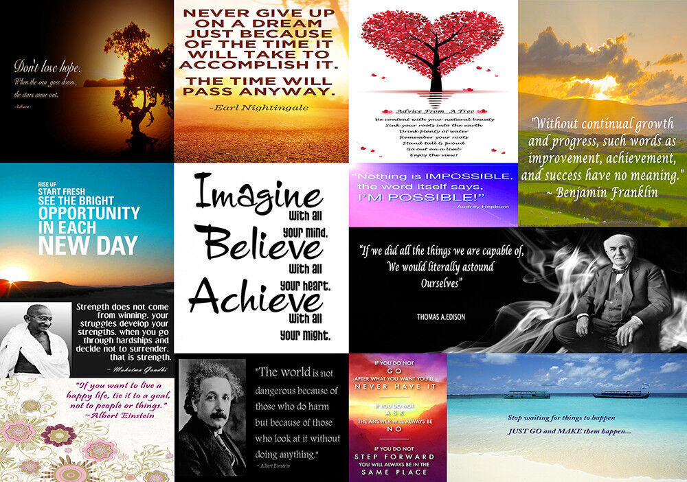 Motivation Quotes Canvas Wall Art Print  Picture 100% cotton - A1, A2, A0 sizes