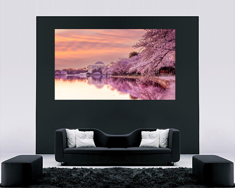 Cherry Blossom Festival in Washington, D.C USA Canvas Wall Art Picture Print