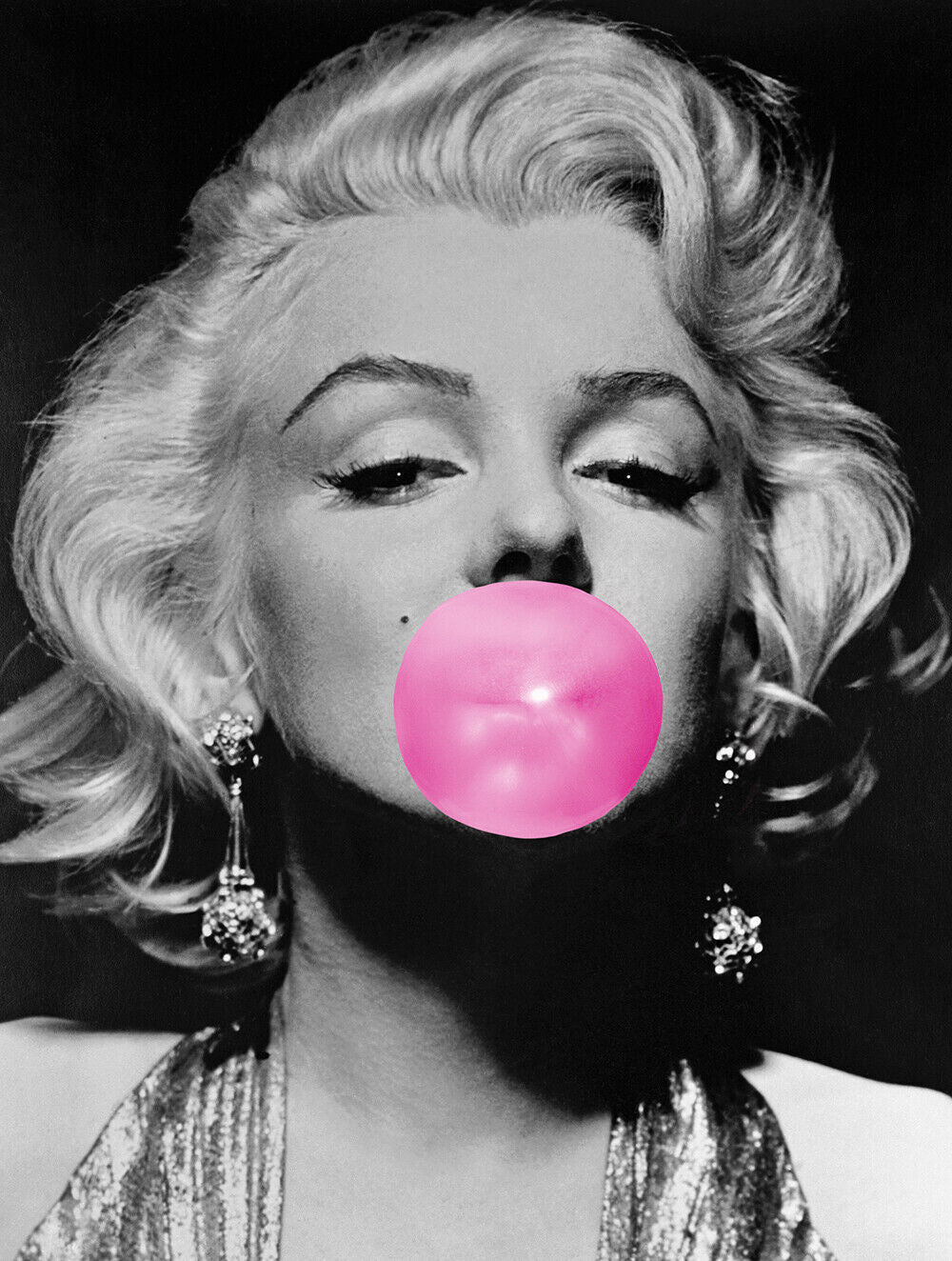 Marilyn Monroe Pink Bubblegum Bubble Gum Canvas Wall Art Print Picture All sizes