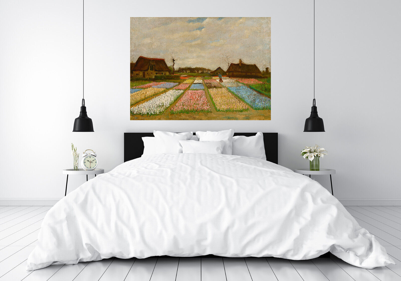 Van Gogh Field Of Bulbs Painting Canvas Wall Art Picture Print
