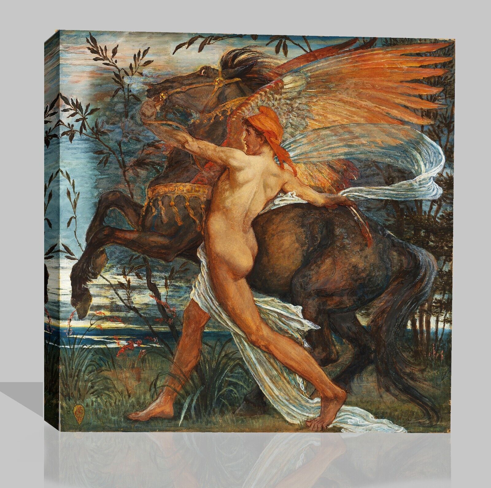 Pegasus (1889) Walter Crane CANVAS WALL ART PICTURE PRINT PAINTING