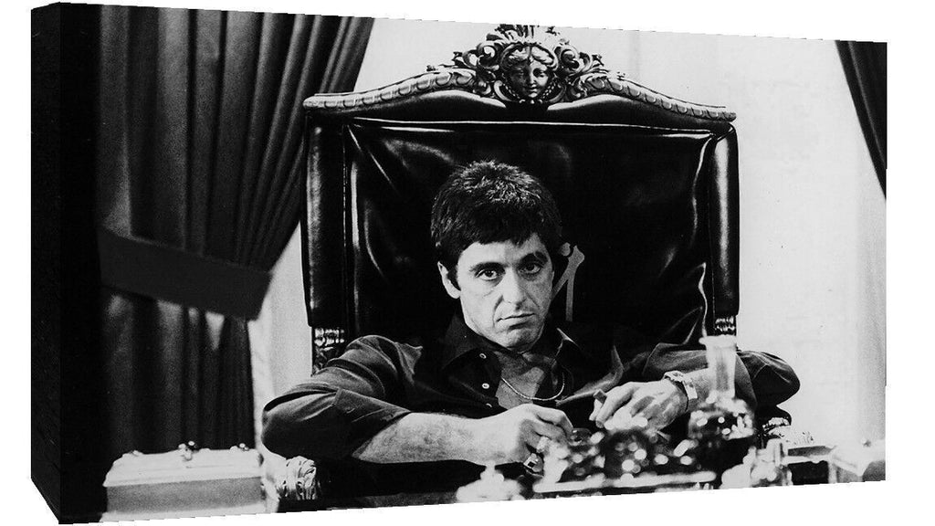 SCARFACE VINTAGE MOVIE FILM TONY MONTANA Cotton Canvas Wall Art Picture Print