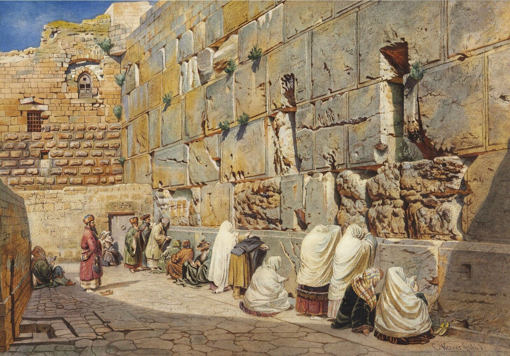 CARL FRIEDRICH HEINRICH WERNER The Wailing Wall, Jerusalem Canvas Wall Art Print