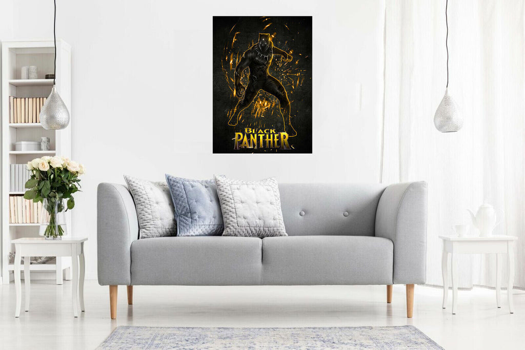 Black Panther Marvel Superhero - Film. CANVAS WALL ART Picture Print