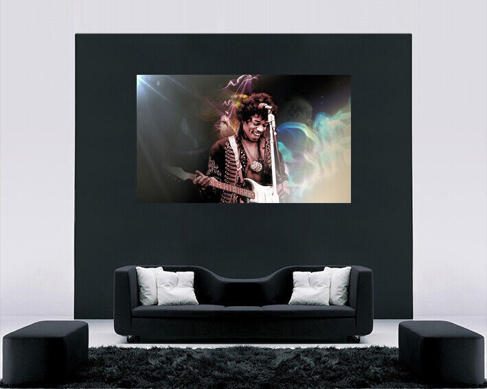 Abstract Jimi Hendrix Music Canvas Print Picture Wall Art