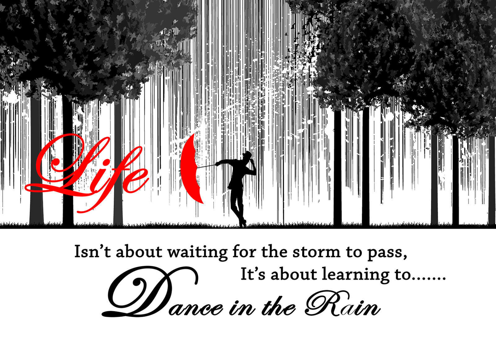 Life Isn't About Waiting Quote, Canvas Wall Art Picture ALL SIZES, ANY COLOUR
