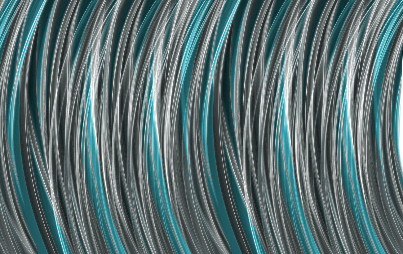 Grey Duck Egg Blue Stripes Modern Abstract Canvas Wall Art Picture Print