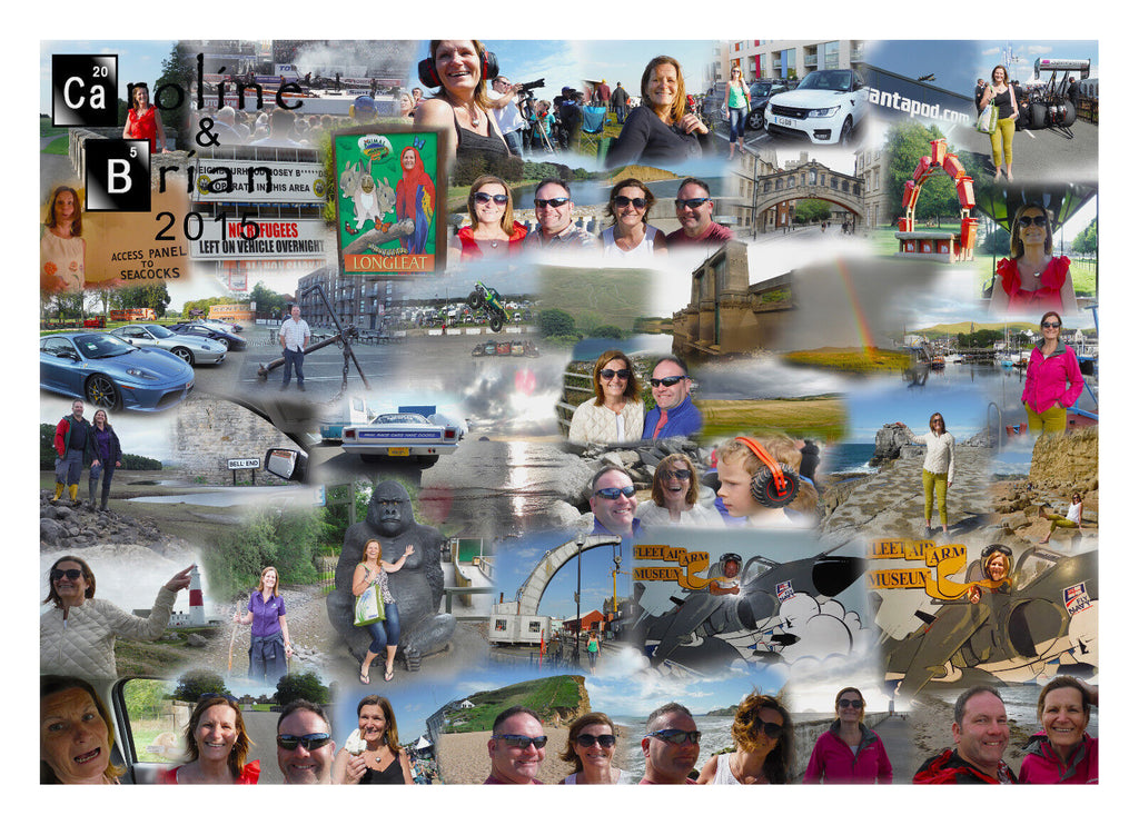 Your Personal Personalised Photos on a Collage /Montage Canvas Print 30" x 20"