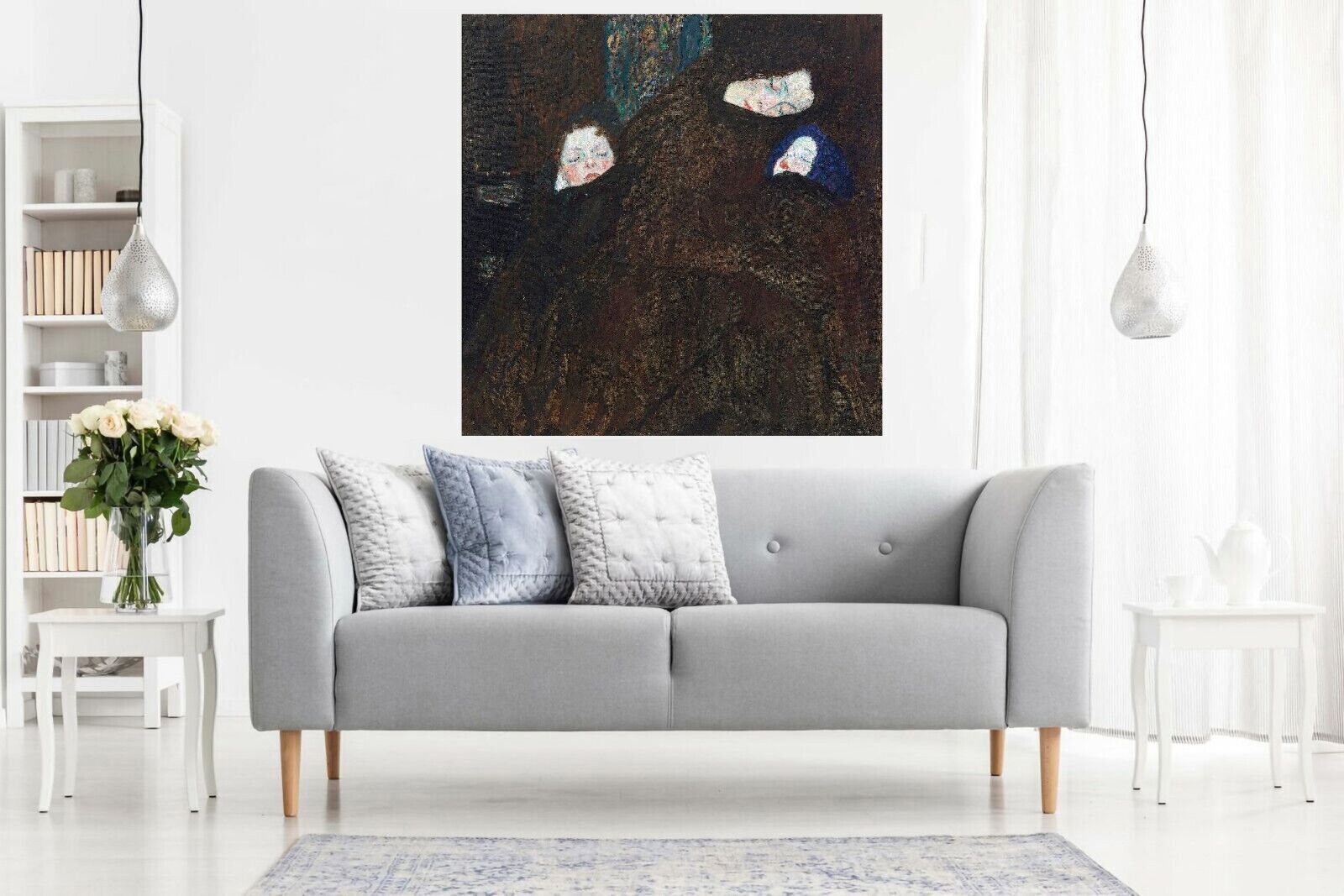 Mother with two children Gustav Klimt CANVAS WALL ART PICTURE PRINT PAINTING