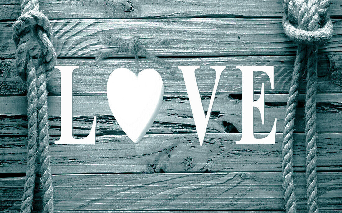 Shabby Chic Love Quote Decoration Framed Canvas Print Wall Art Ready To Hang