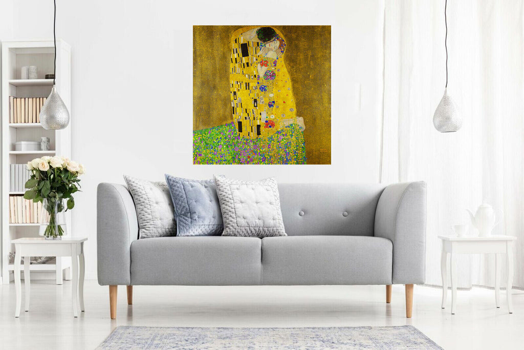 Gustav Klimt The Kiss Canvas Wall Art Picture Print Oil Painting
