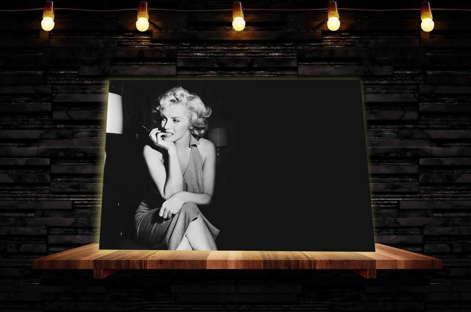 Black  & White Marilyn Monroe Canvas Wall Art Picture Print