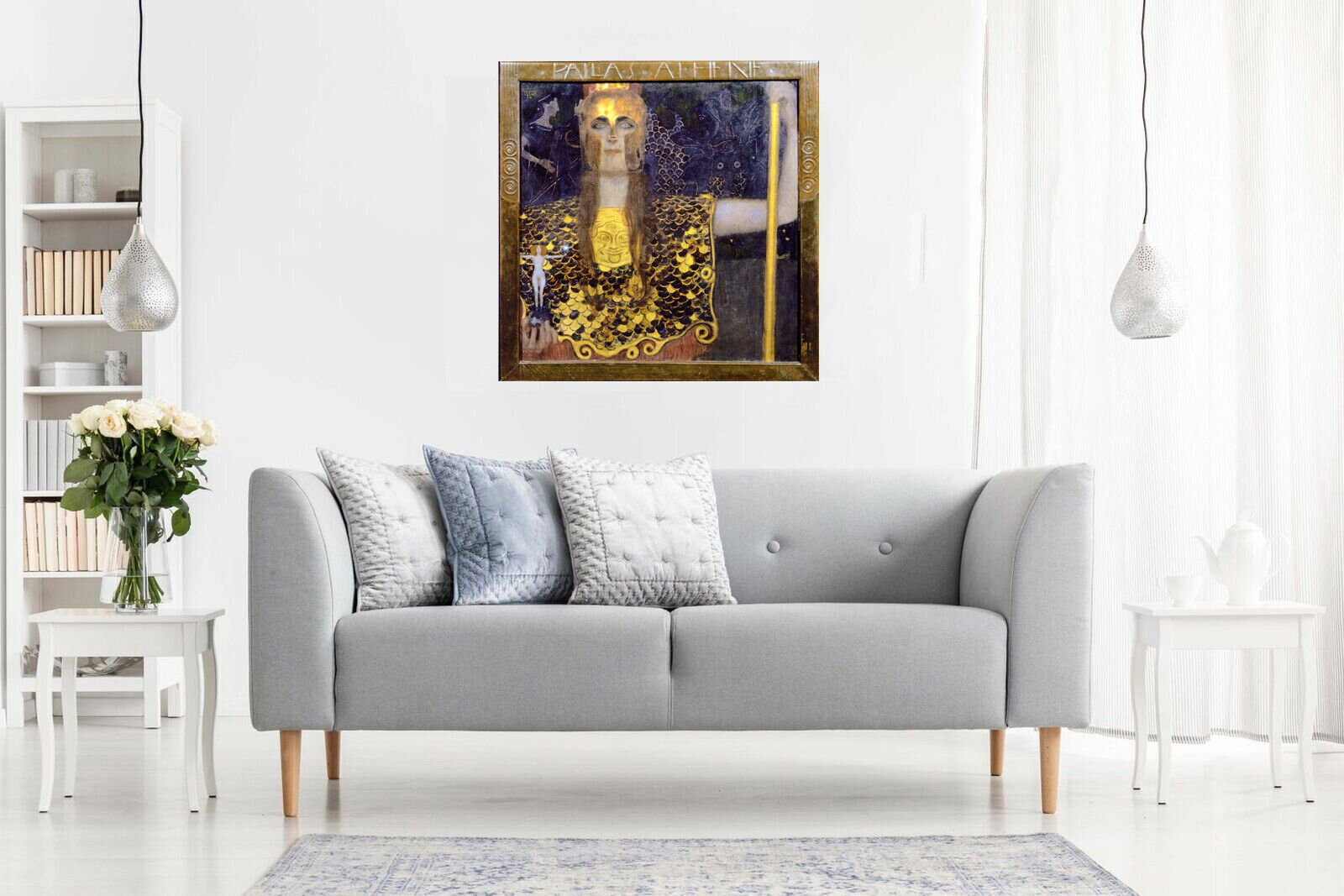 Gold Gustav Klimt Pallas Anthene CANVAS WALL ART PICTURE PRINT PAINTING