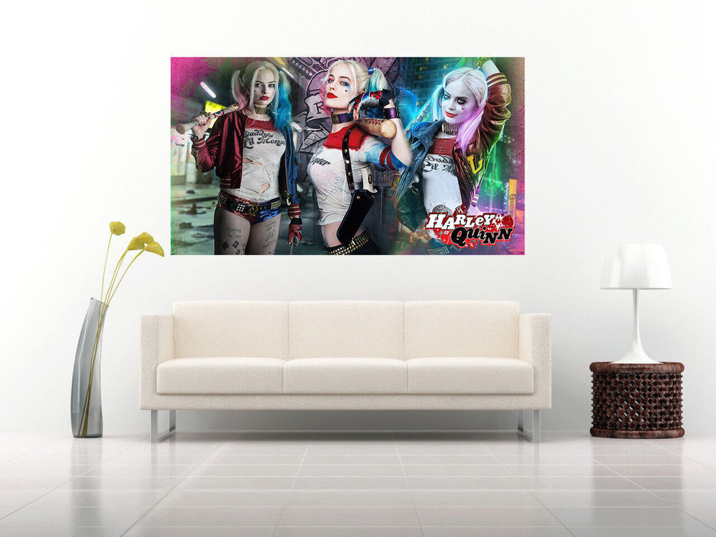 Harley Quinn Marvel Suicide Squad Canvas Wall Art Print Picture - All Sizes