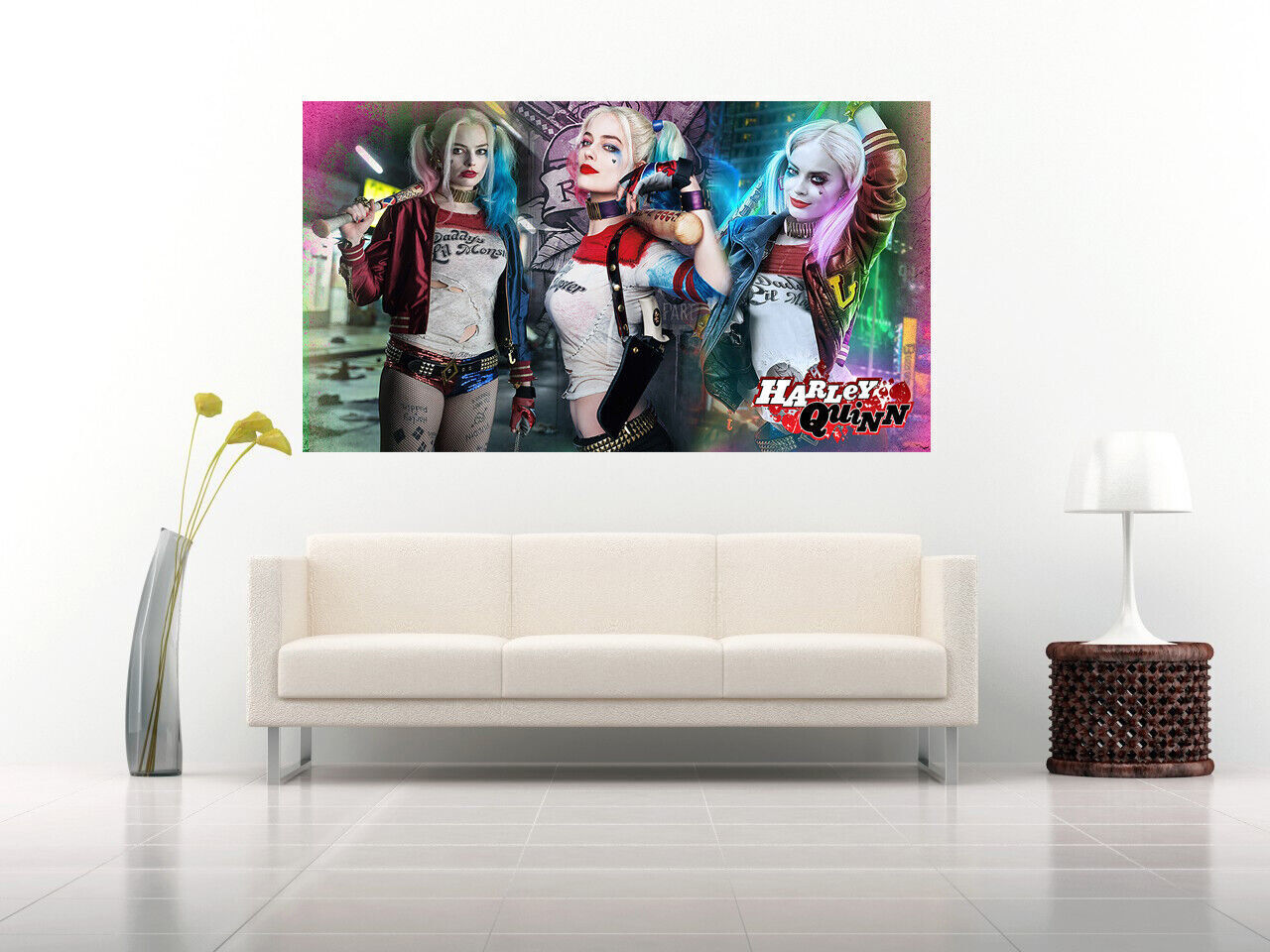 Harley Quinn Marvel Suicide Squad Canvas Wall Art Print Picture - All Sizes