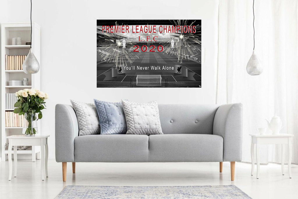 Premier League Champions Liverpool Football LFC CANVAS WALL ART Print Picture