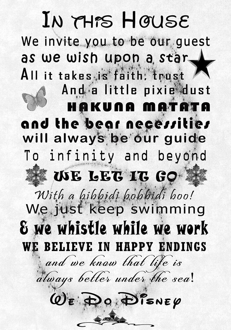 We Do Disney Guest Quote on CANVAS WALL ART Picture Print - White A0, A1, A2, A4