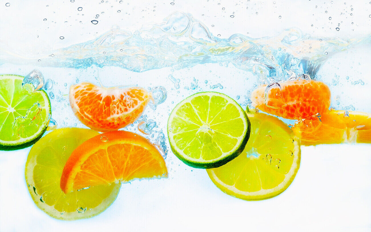 Fruit Splash Kitchen Picture CANVAS WALL ART Print Picture