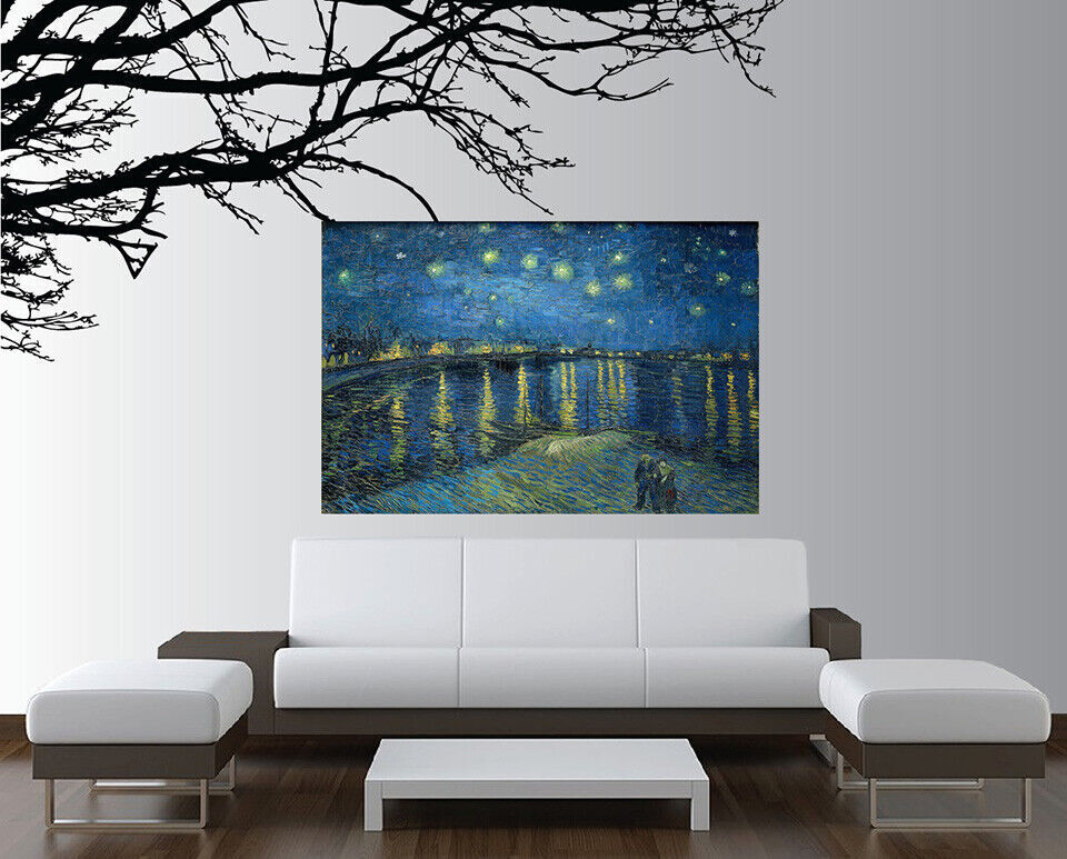 Van Gogh Painting Starry Night Canvas Wall Art Picture Print