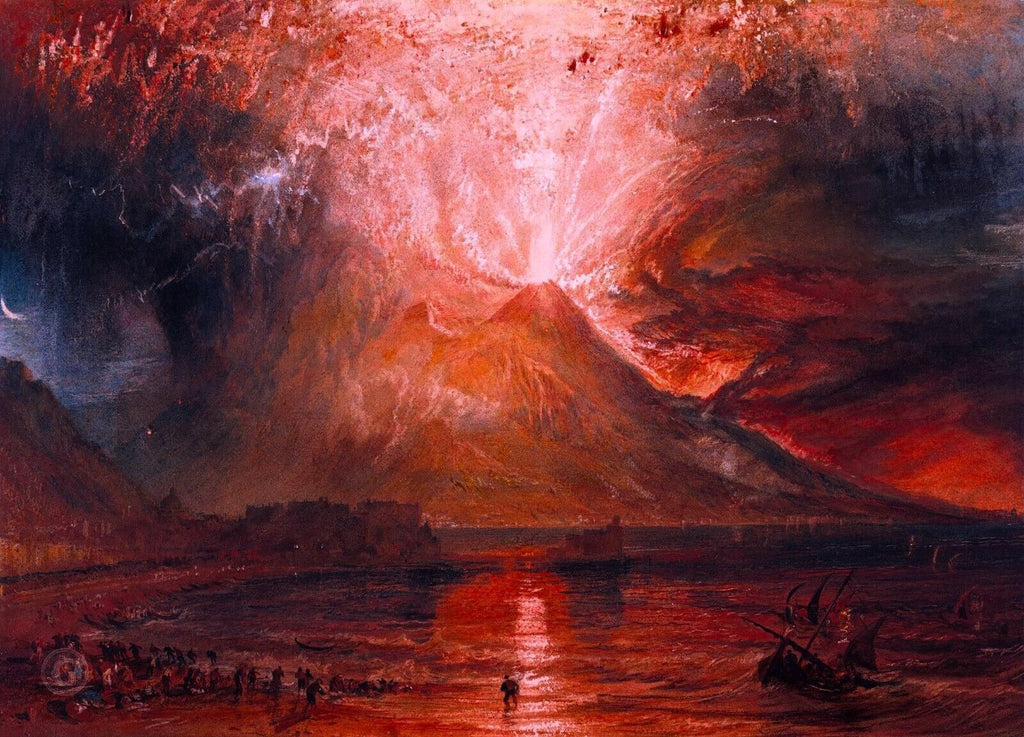 Vesuvius in Eruption PAINTING -CANVAS WALL ARTWORK PICTURE PRINT