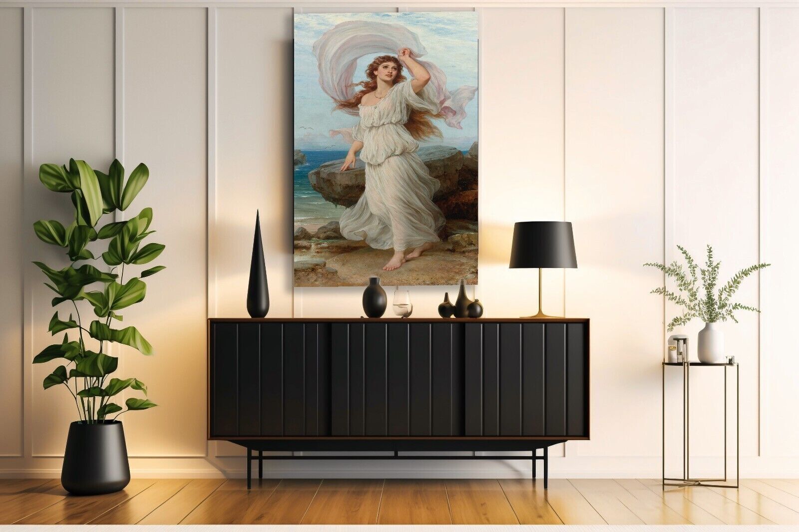 THOMAS FRANCIS DICKSEE, MIRANDA  Canvas Wall Art Picture Print