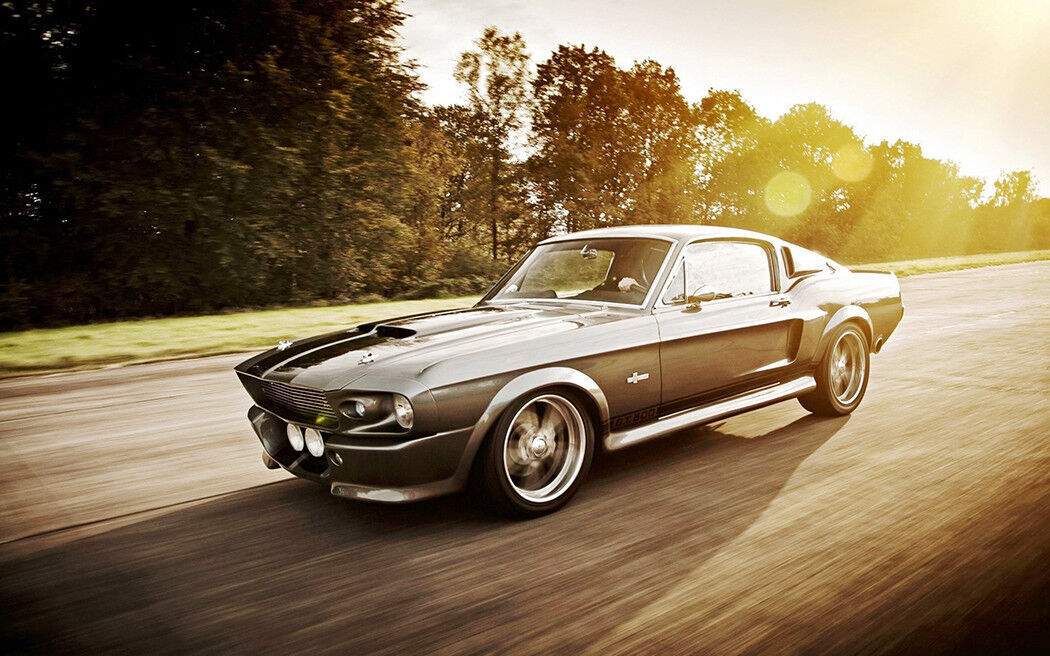 Mustang Shelby Eleanor Classic Car Canvas Wall Art Picture Print -Various Sizes