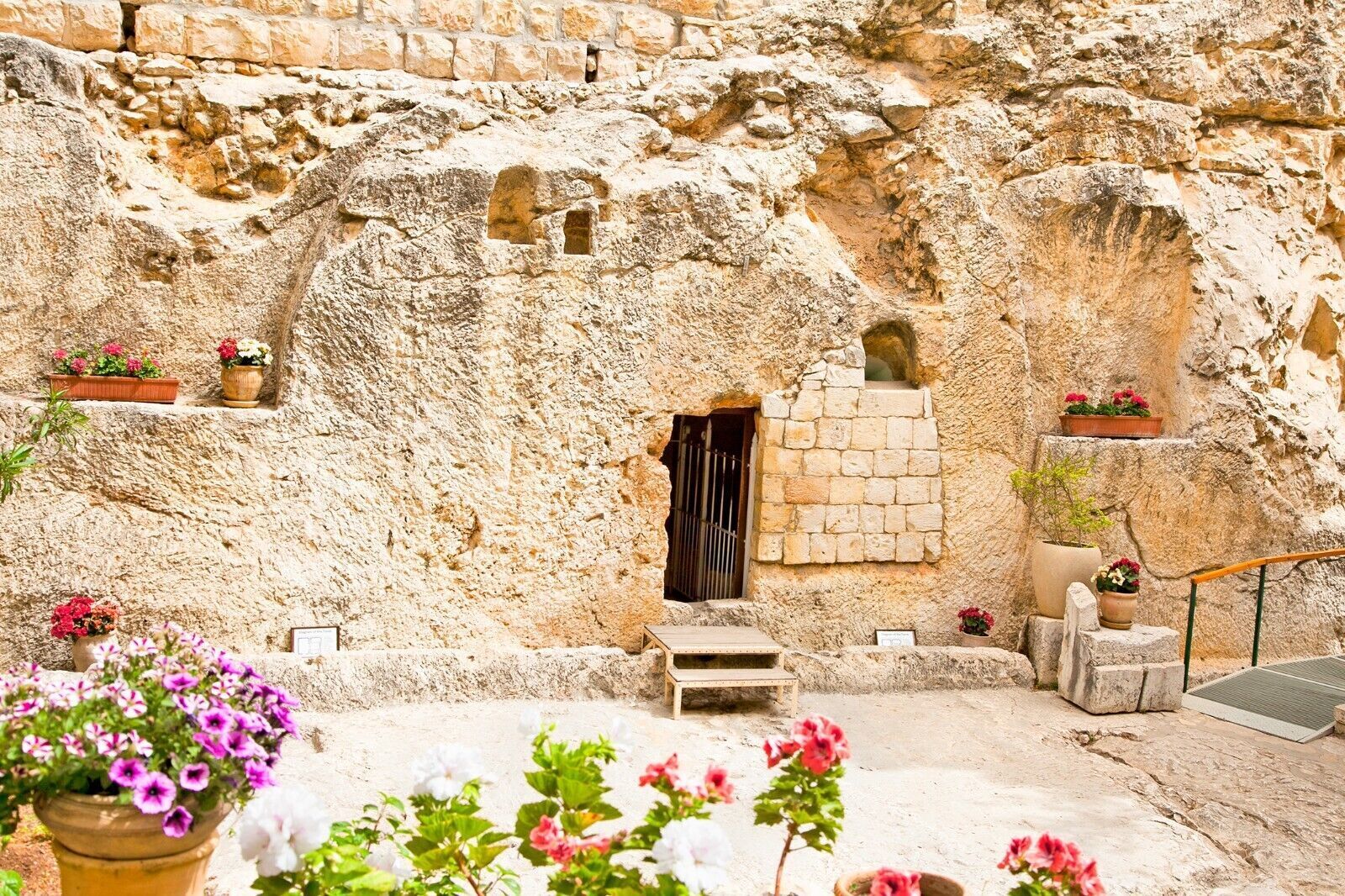 Garden Tomb in Jerusalem, Israel Canvas Wall Art Picture Print