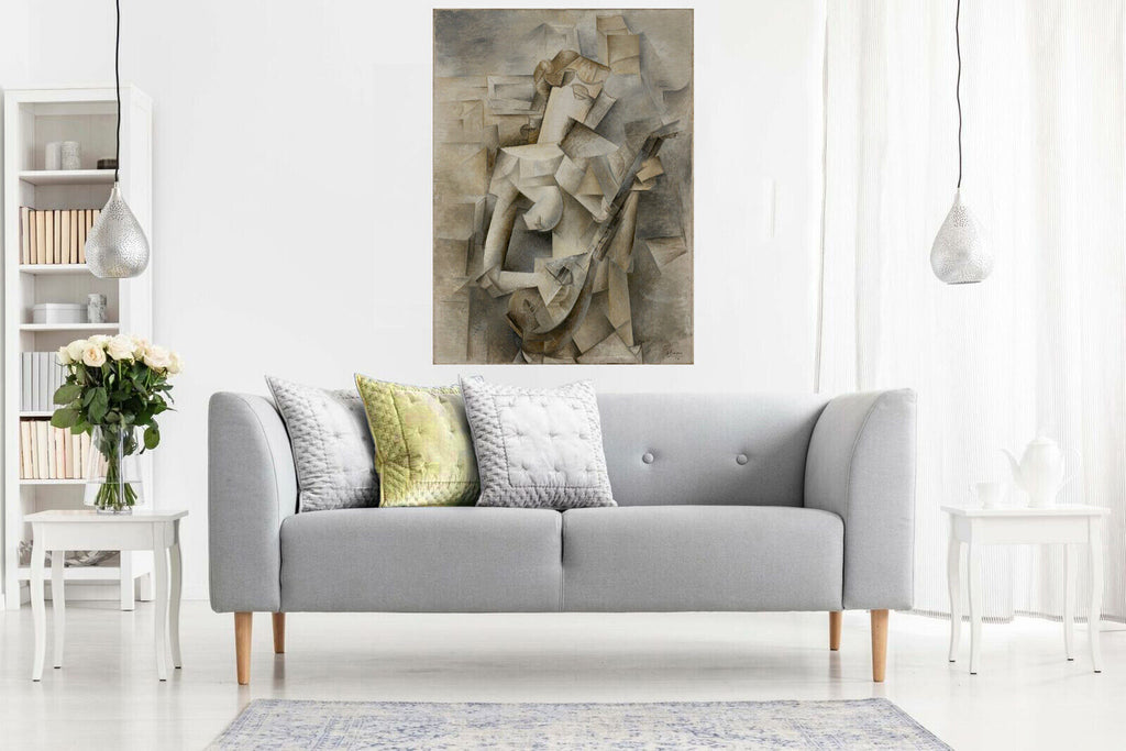 Pablo Picasso Girl with a Mandolin canvas wall art print picture artwork