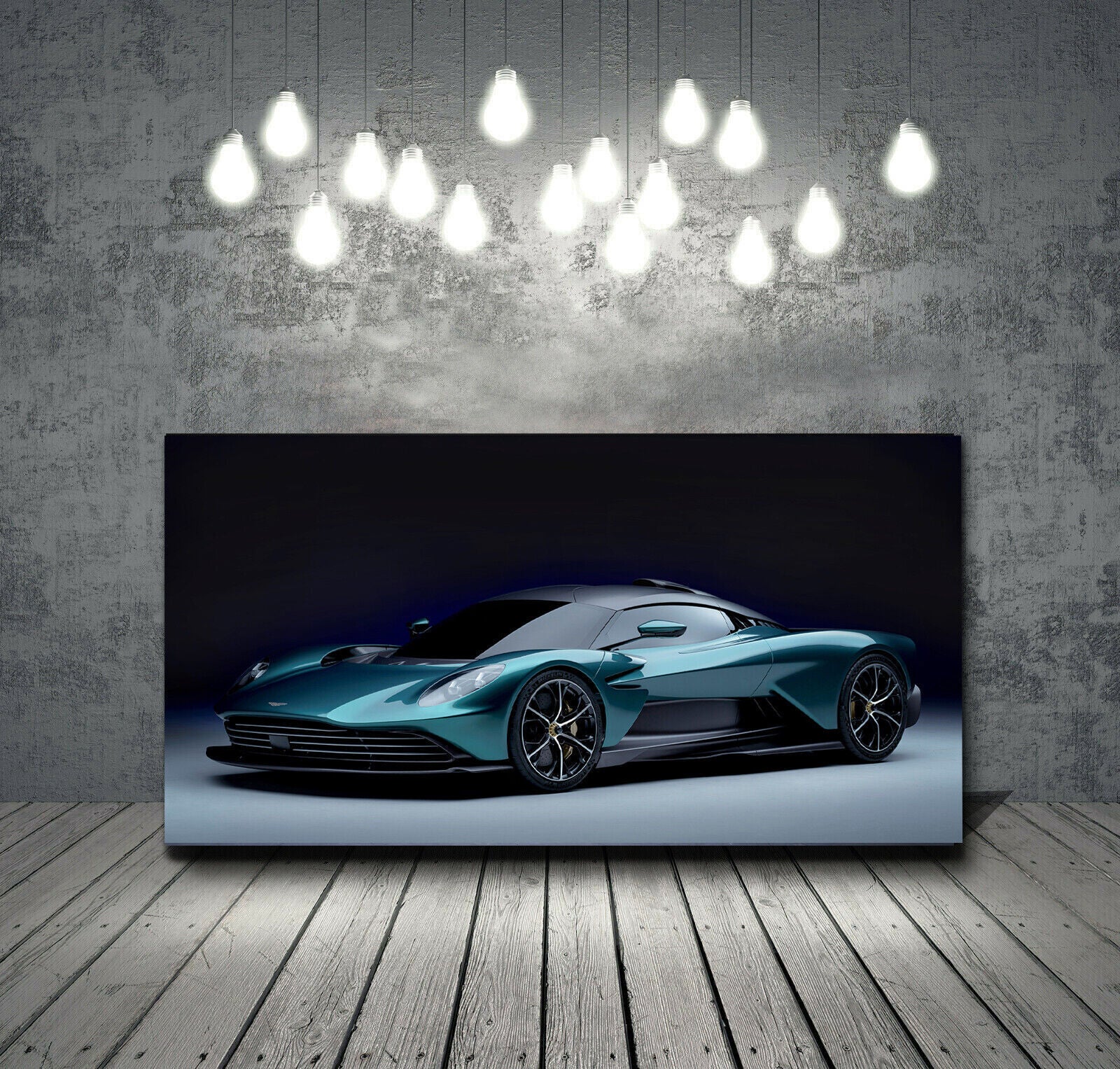 Aston Martin Valhalla Sports Car Canvas Wall Art Picture Print