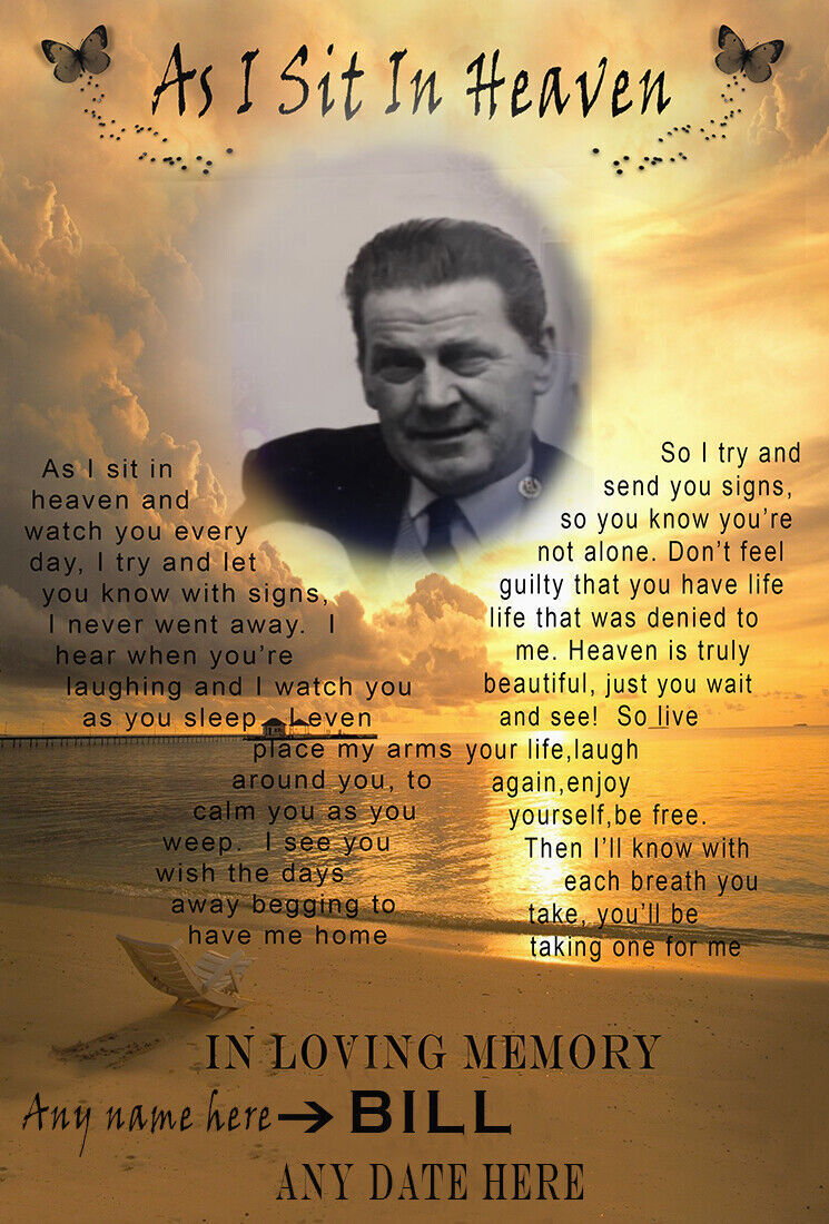 Personalised In Loving Memory Quote CANVAS WALL ART Picture Print A4 All sizes