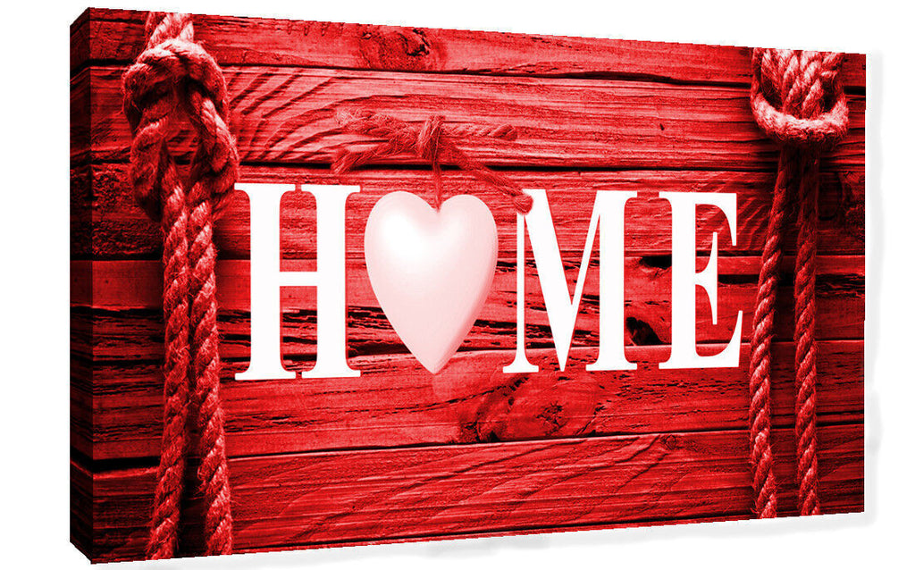 Shabby Chic Home Quote Decoration Framed Canvas Print Wall Art Ready To Hang