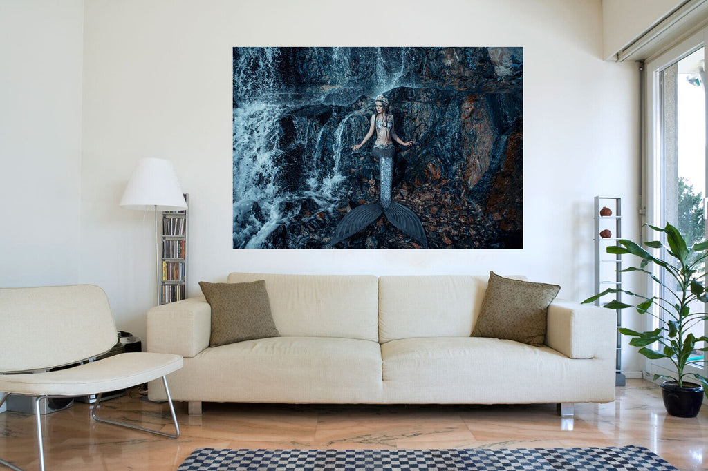 Real Mermaid Fish Ocean Fantasy Canvas Wall Art Picture Print