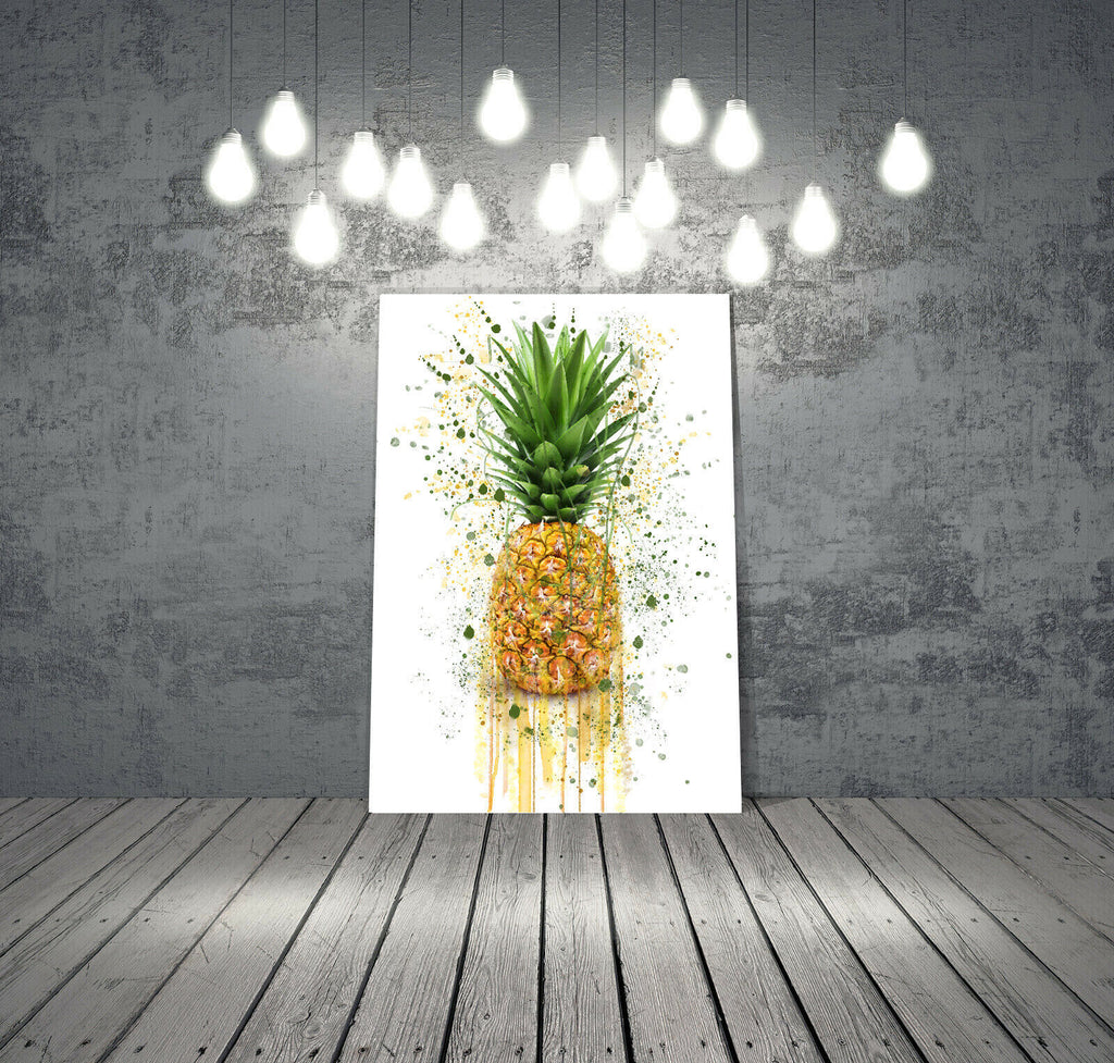 Abstract Pineapple CANVAS WALL SPLASH ART PICTURE PRINT
