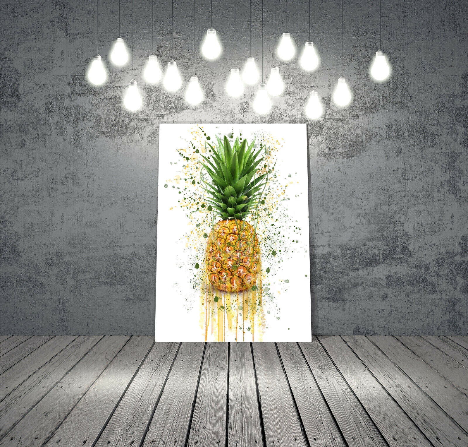 Abstract Pineapple CANVAS WALL SPLASH ART PICTURE PRINT